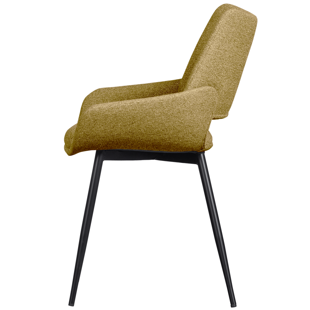 PARADE DINING CHAIR MELANGE FABRIC MUSTARD