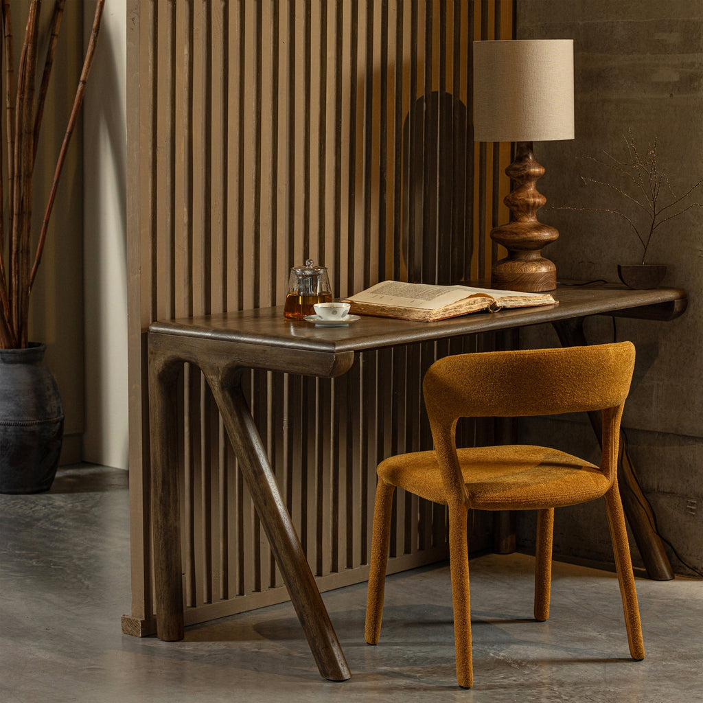 TUG DESK MANGO WOOD DARK BROWN