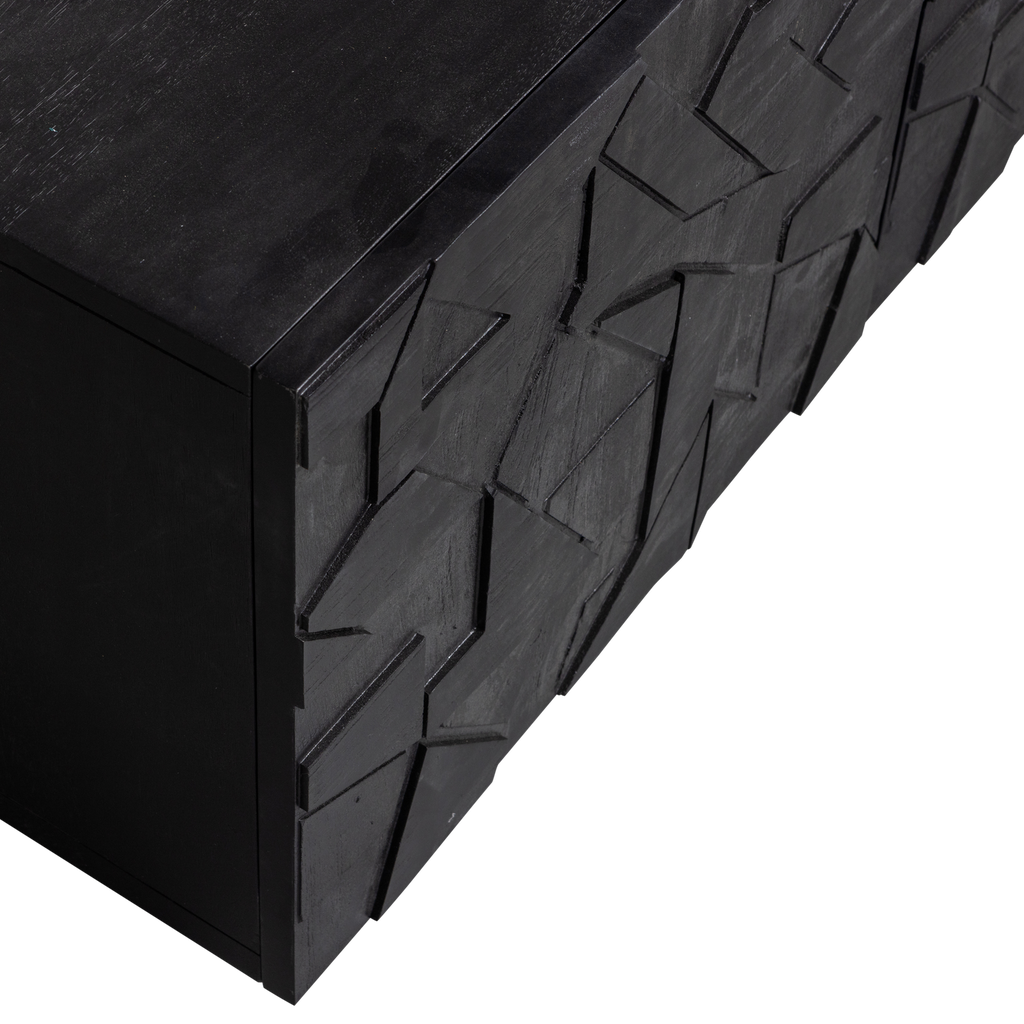 COUNTER TV UNIT MANGO WOOD BLACK