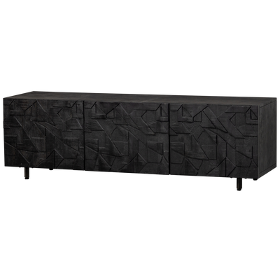 COUNTER TV UNIT MANGO WOOD BLACK