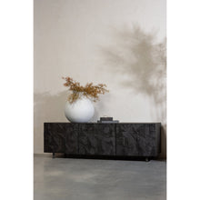 Laden Sie das Bild in den Galerie-Viewer, COUNTER TV UNIT MANGO WOOD BLACK