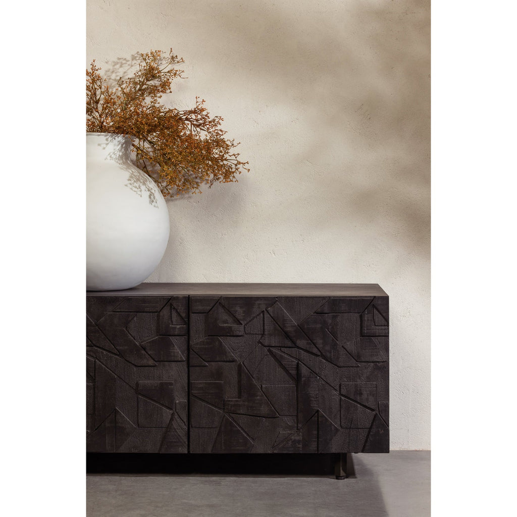 COUNTER TV UNIT MANGO WOOD BLACK