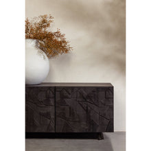 Laden Sie das Bild in den Galerie-Viewer, COUNTER TV UNIT MANGO WOOD BLACK