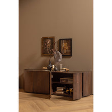 Laden Sie das Bild in den Galerie-Viewer, SENSE DRESSER 4-DOOR MANGO WOOD DARK BROWN