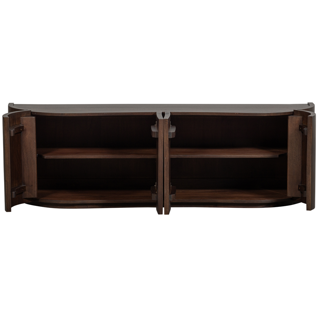 SENSE DRESSER 4-DOOR MANGO WOOD DARK BROWN