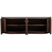 Laden Sie das Bild in den Galerie-Viewer, SENSE DRESSER 4-DOOR MANGO WOOD DARK BROWN