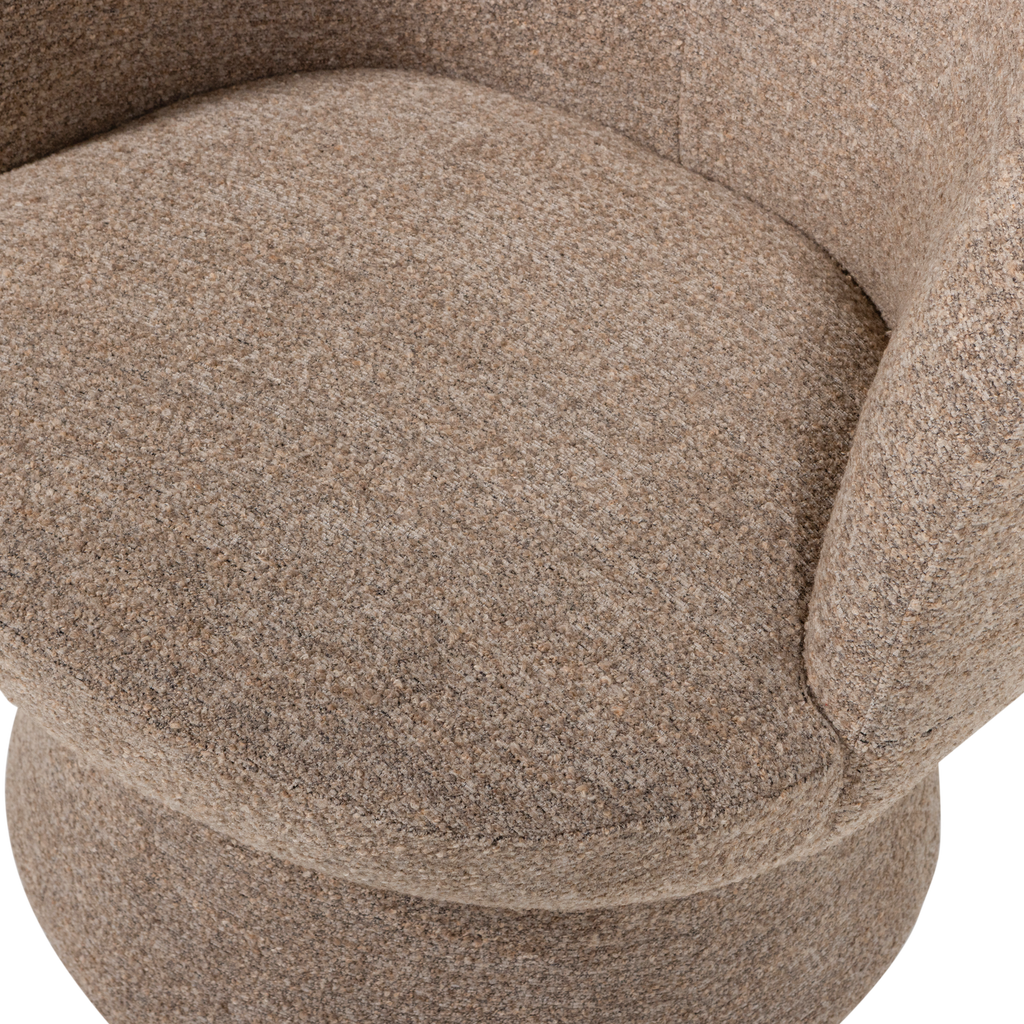 SHUFFLE SWIVEL ARMCHAIR BROWN MELANGE