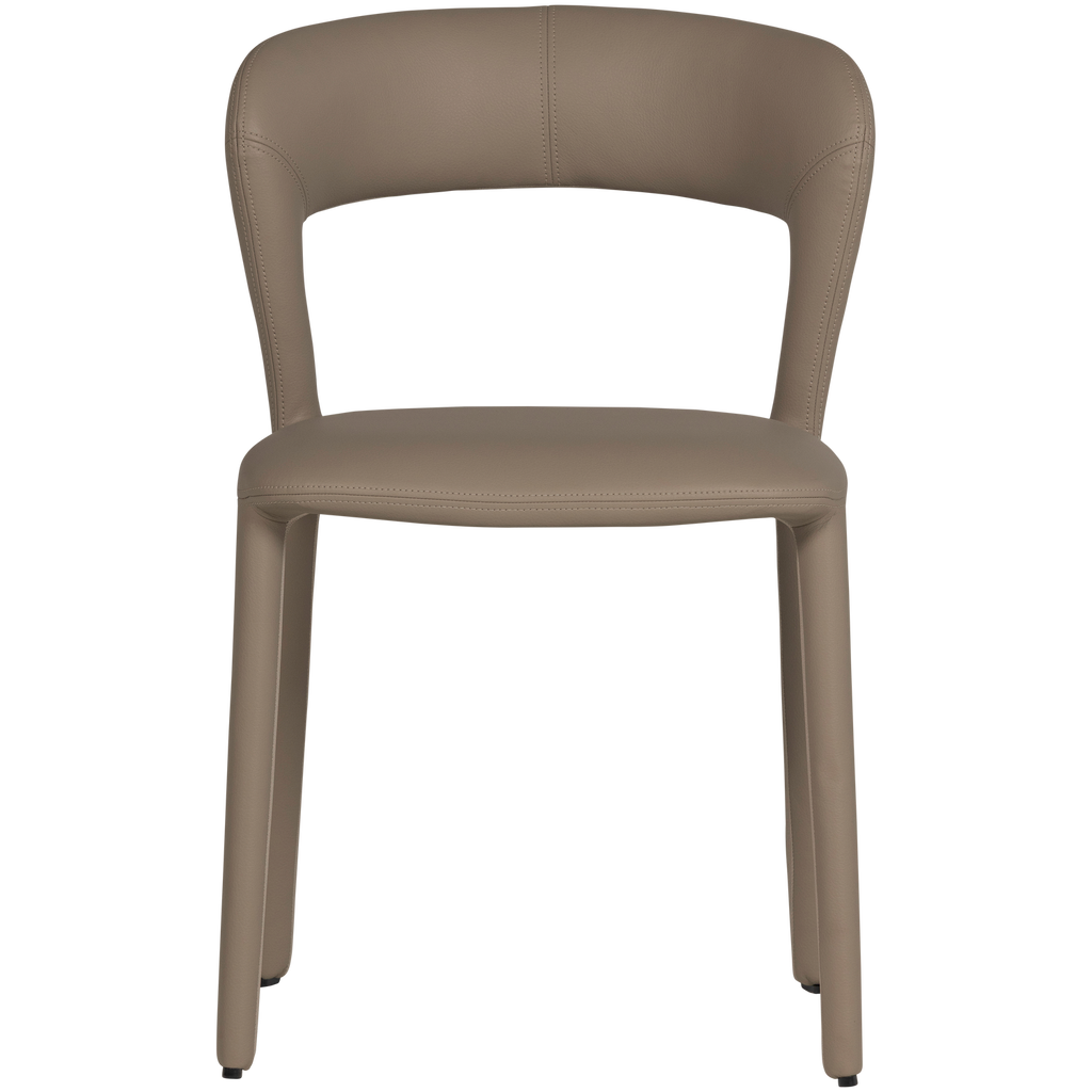 NOBLE DINING CHAIR LEATHERLOOK SAND