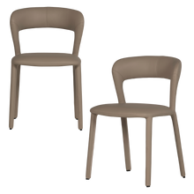 Laden Sie das Bild in den Galerie-Viewer, NOBLE DINING CHAIR LEATHERLOOK SAND