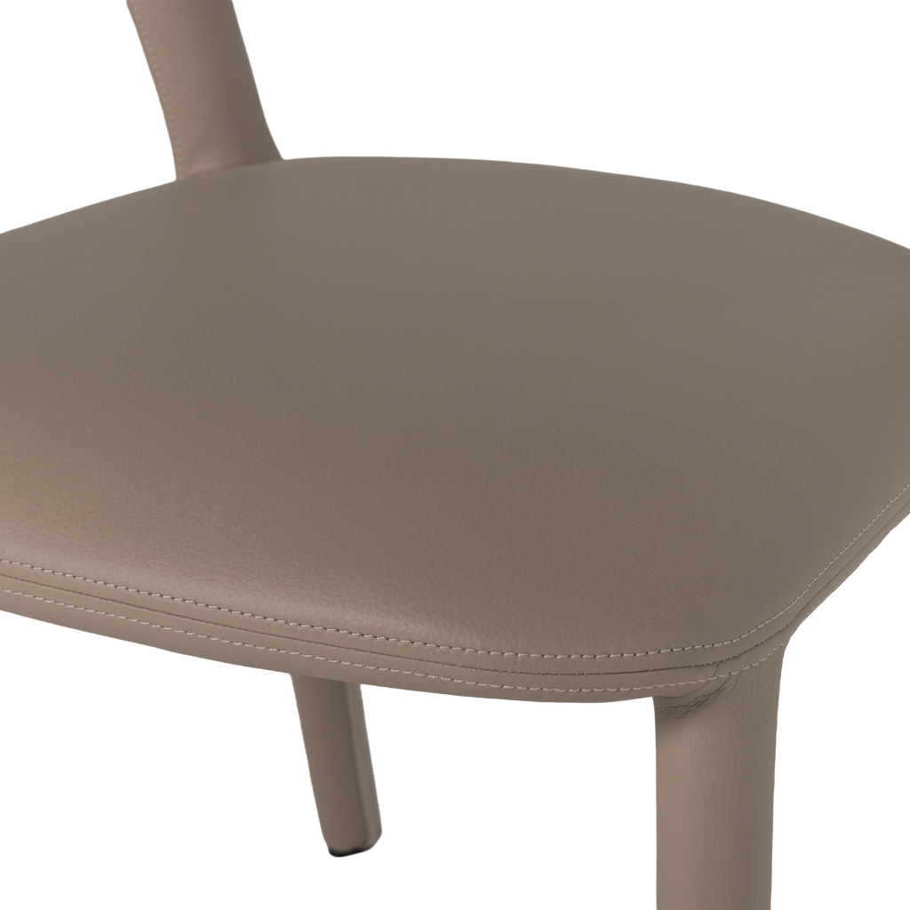 NOBLE DINING CHAIR LEATHERLOOK SAND