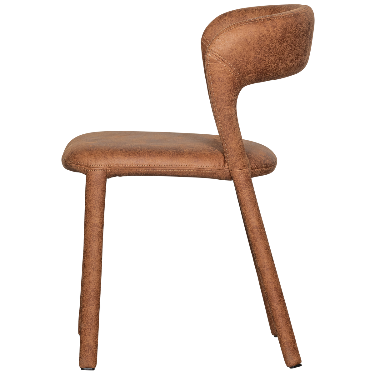 NOBLE DINING CHAIR LEATHERLOOK COGNAC