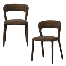Cargar imagen en el visor de la galería, NOBLE DINING CHAIR DARK BROWN MELANGE