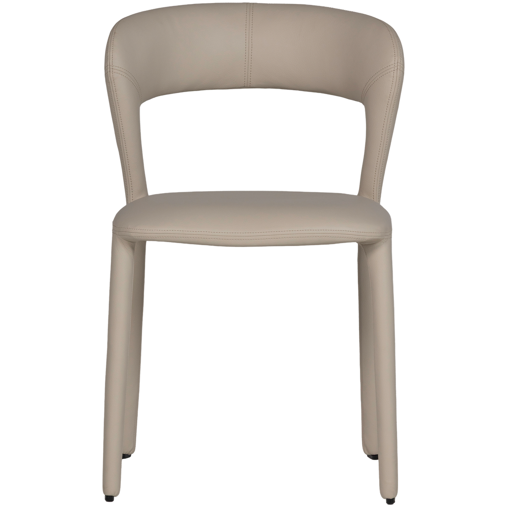 NOBLE DINING CHAIR LEATHERLOOK BEIGE