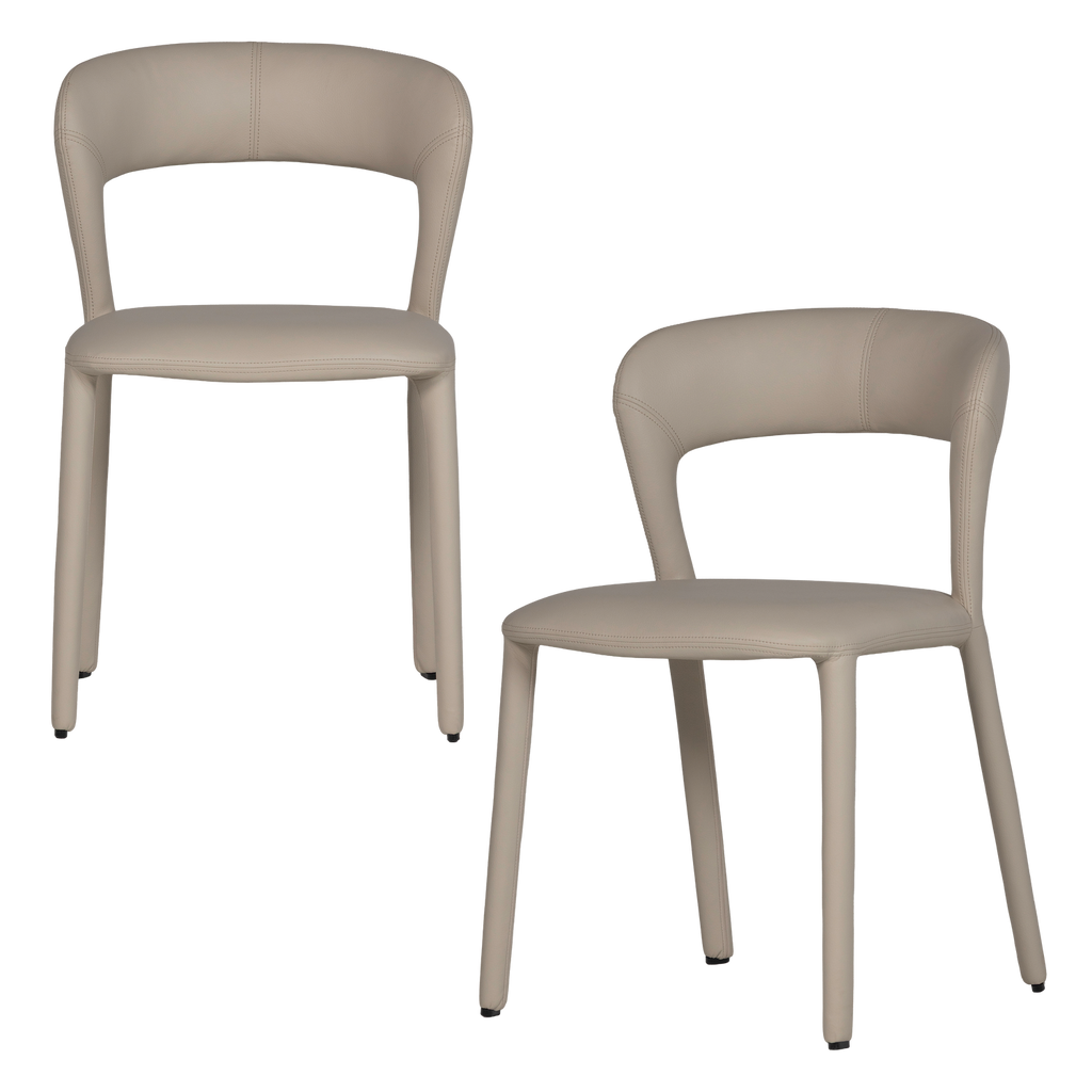 NOBLE DINING CHAIR LEATHERLOOK BEIGE