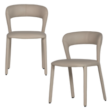 Cargar imagen en el visor de la galería, NOBLE DINING CHAIR LEATHERLOOK BEIGE