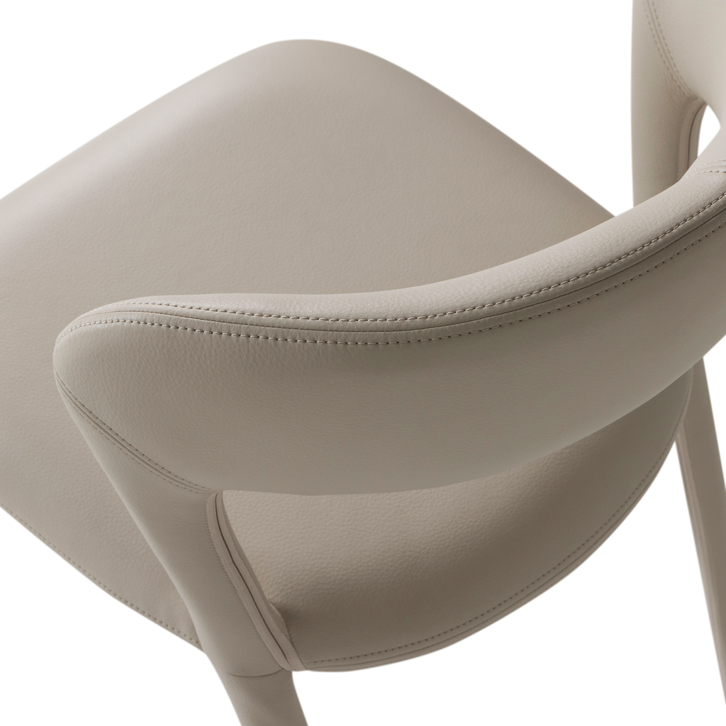 NOBLE DINING CHAIR LEATHERLOOK BEIGE