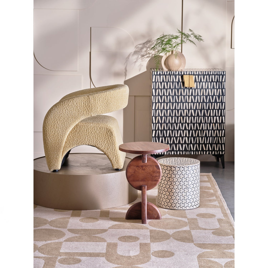 NEVA SIDE TABLE BLACK/WHITE
