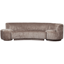 Laden Sie das Bild in den Galerie-Viewer, COMBI-POPULAR: SOFA + ARMCHAIR + POUF TAUPE