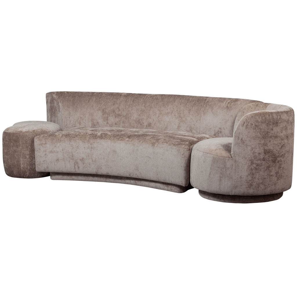 COMBI-POPULAR: SOFA + ARMCHAIR + POUF TAUPE