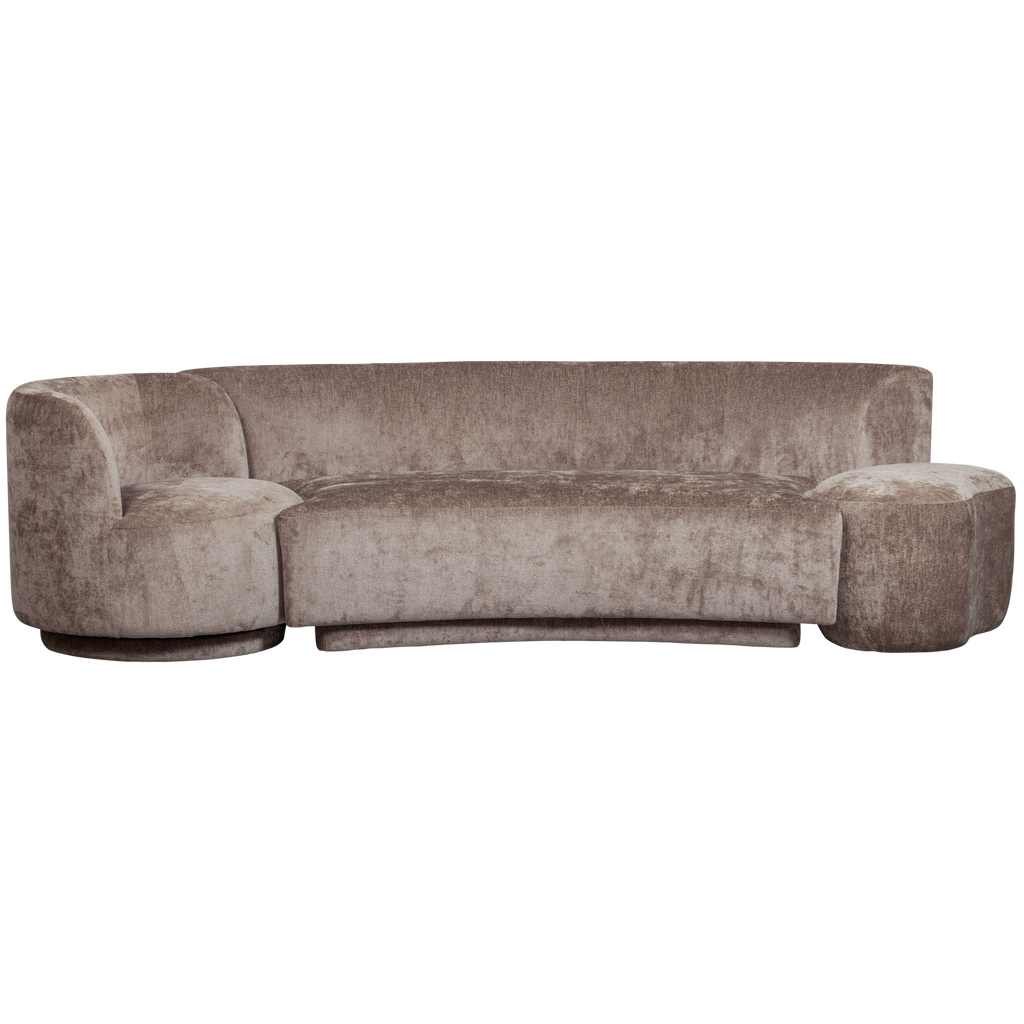 COMBI-POPULAR: SOFA + ARMCHAIR + POUF TAUPE