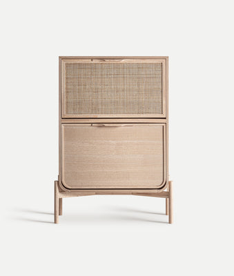 Ash wood Shoe Cabinet