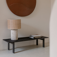 Load image into Gallery viewer, Bench Melanie - W140 D45 H35 - Ash wood in smoke color