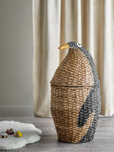 Load image into Gallery viewer, Penguin Basket w/Lid, Black, Bankuan Grass