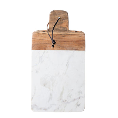 Emil Cutting Board, White, Marble