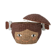 Cargar imagen en el visor de la galería, Lill Basket w/Lid, Brown, Bankuan Grass