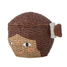 Cargar imagen en el visor de la galería, Lill Basket w/Lid, Brown, Bankuan Grass