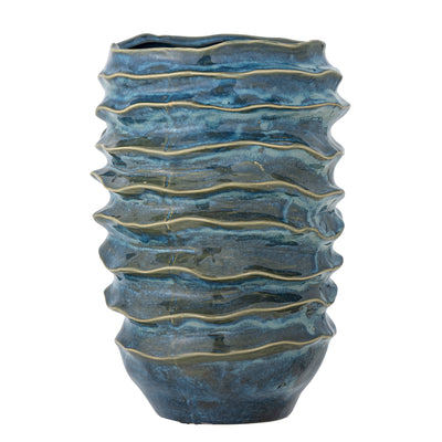 Arturo Vase, Blue, Stoneware