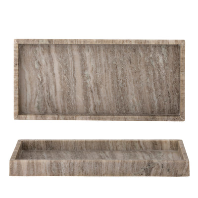 Majsa Tray, Brown, Marble
