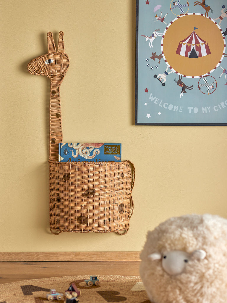 Philine Wall Basket, Nature, Rattan