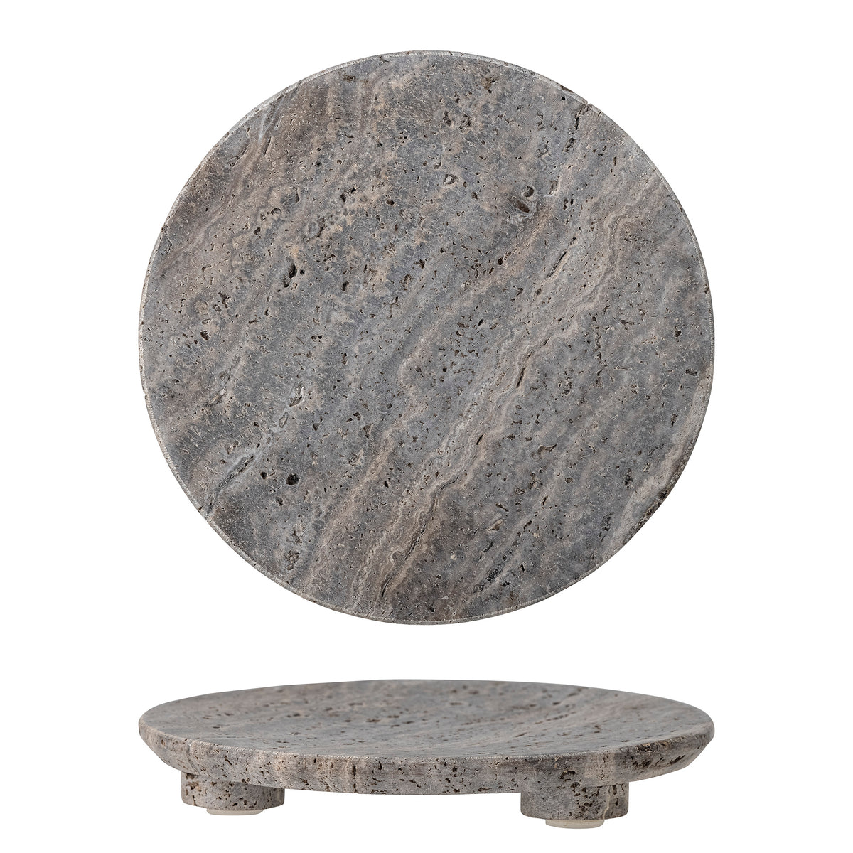 Margaret Tray, Grey, Travertine