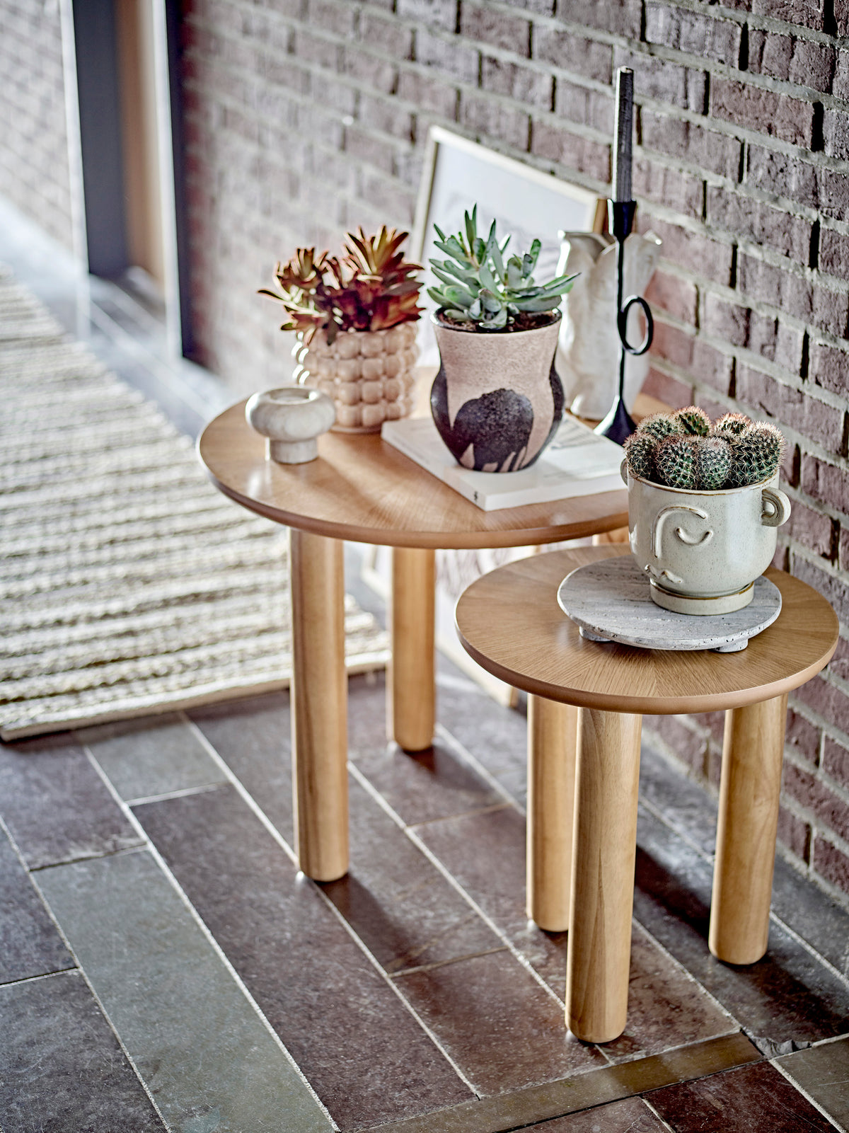 Margaret Tray, Grey, Travertine