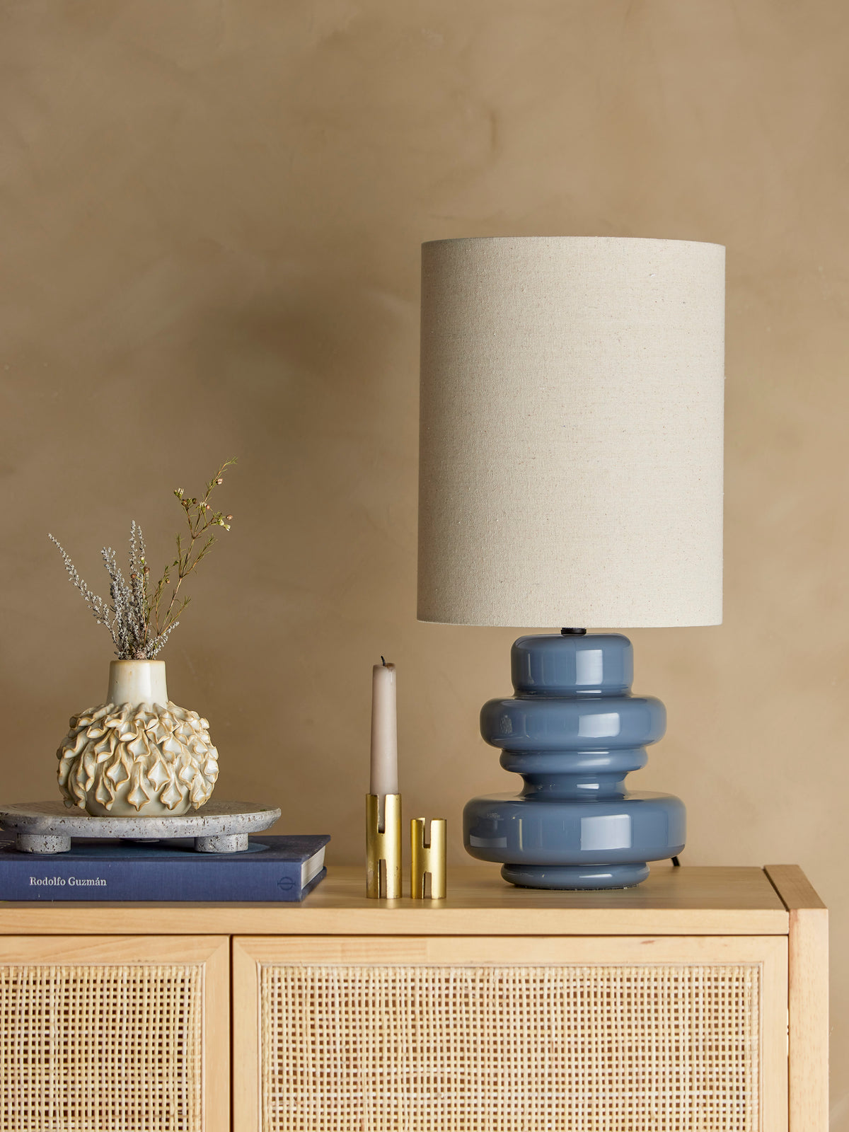 Margaret Tray, Grey, Travertine