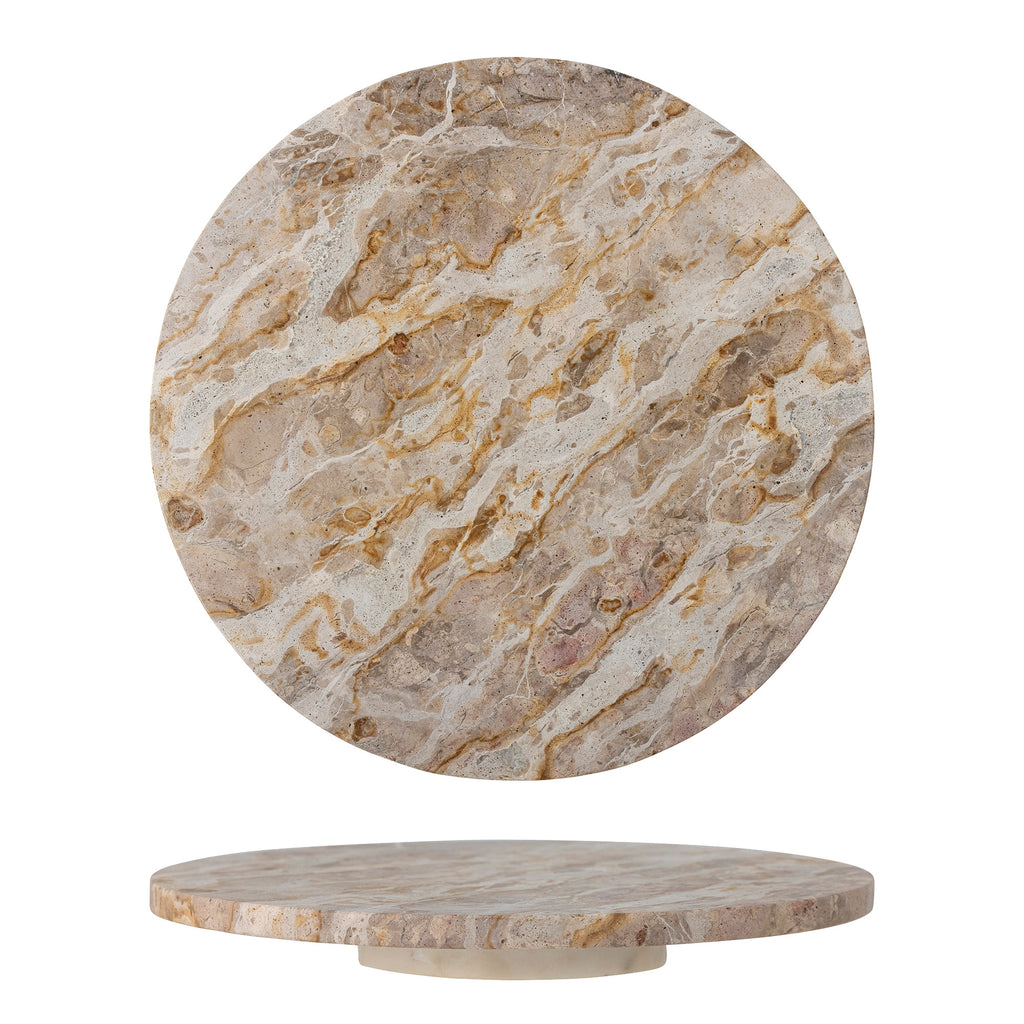Nuni Turntable, Brown, Marble