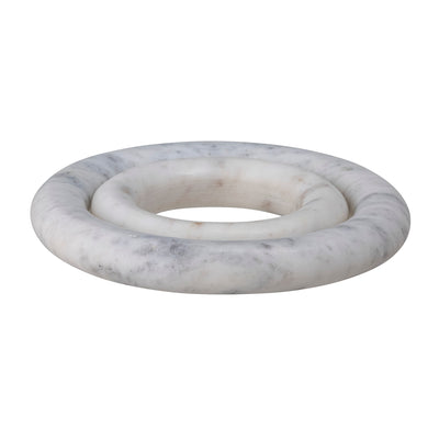Finola Trivet, White, Marble