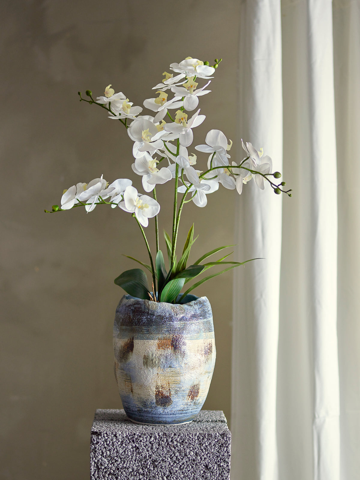 Nienna Vase, Blue, Stoneware