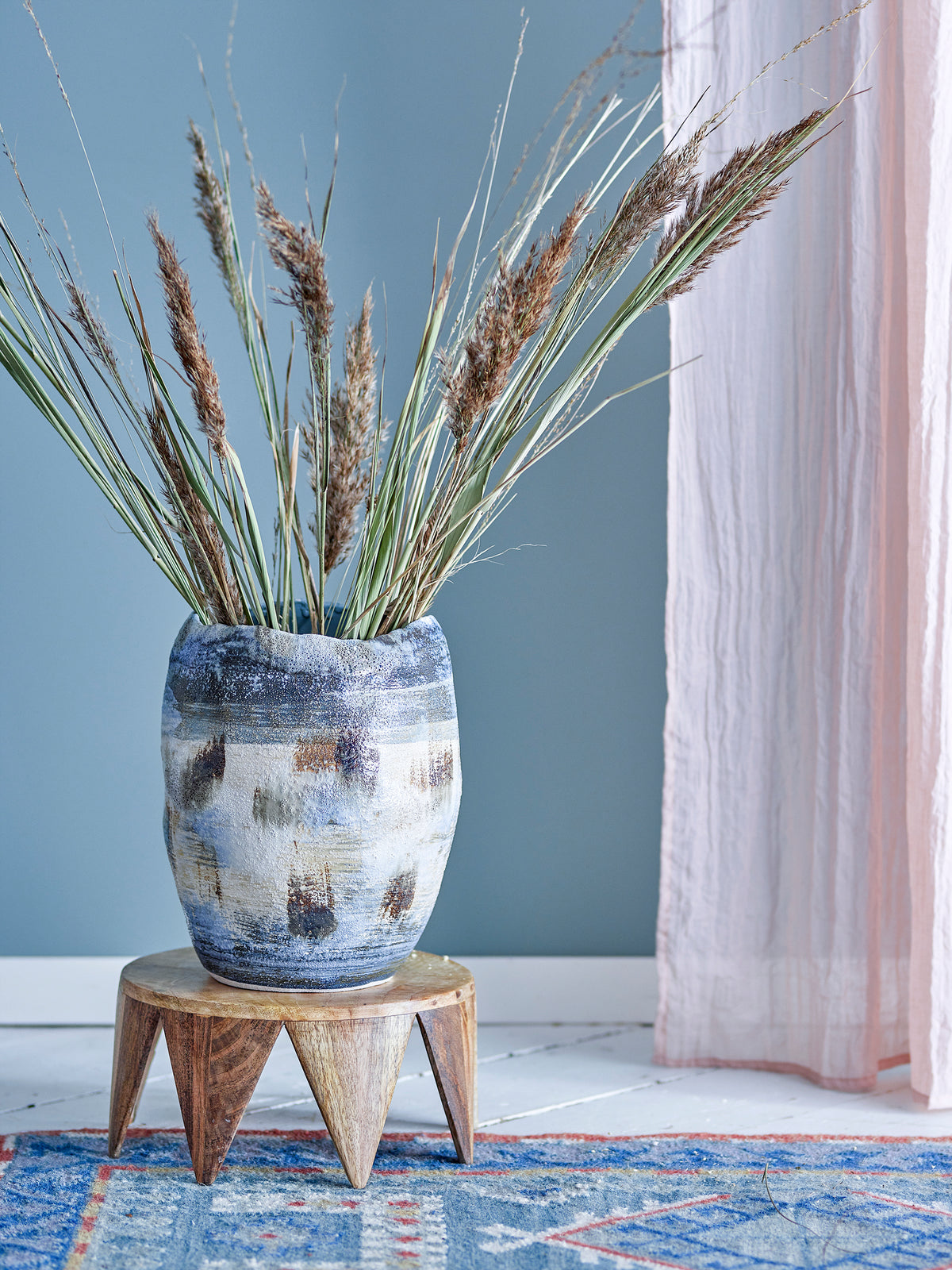 Nienna Vase, Blue, Stoneware