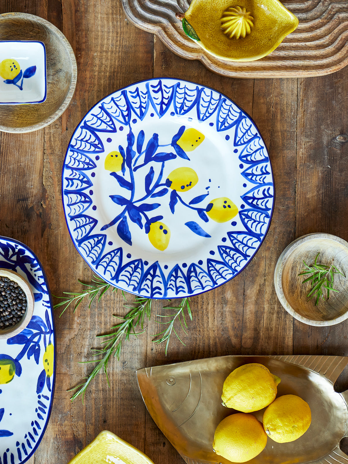 Maxima Plate, Blue, Stoneware