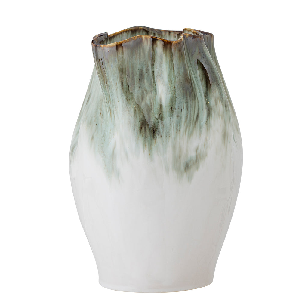 Nisha Vase, Green, Stoneware