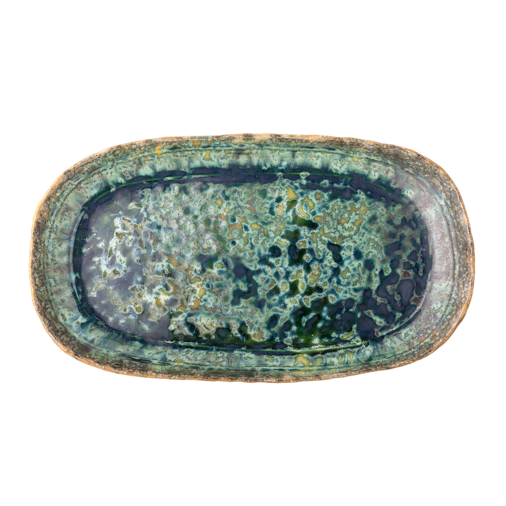 Milani Serving Plate, Green, Stoneware