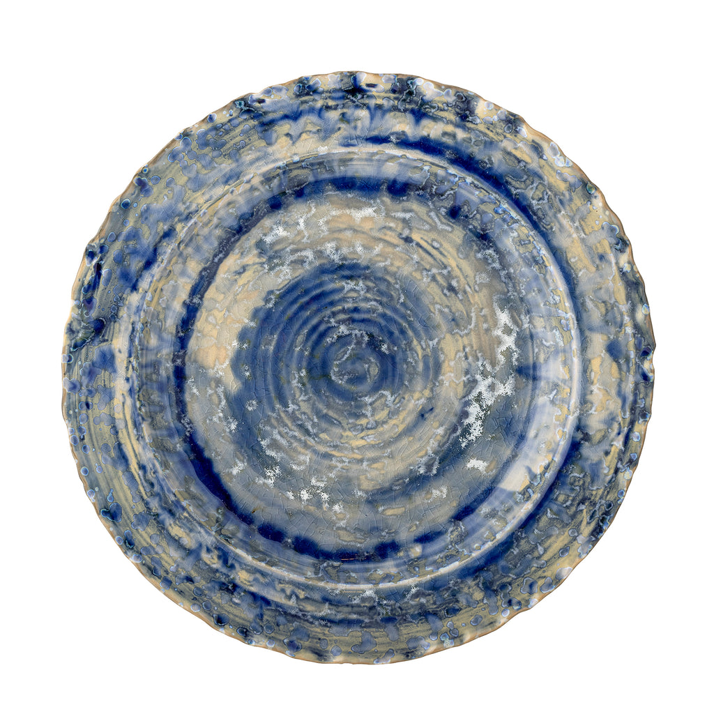 Rowan Serving Plate, Blue, Stoneware