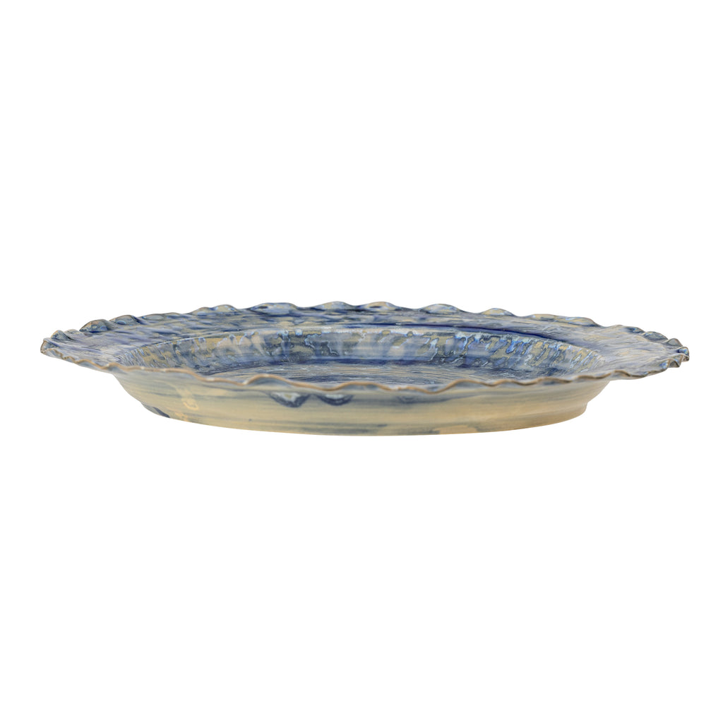 Rowan Serving Plate, Blue, Stoneware