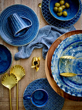 Load image into Gallery viewer, Rowan Serving Plate, Blue, Stoneware