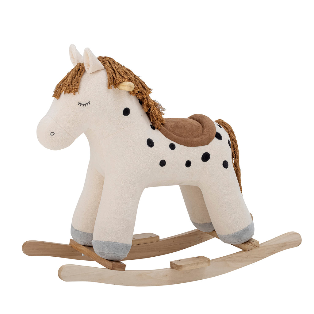 Merlen Rocking Toy, Horse, White, Polyester