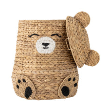Load image into Gallery viewer, Timone Basket w/Lid, Nature, Water Hyacinth