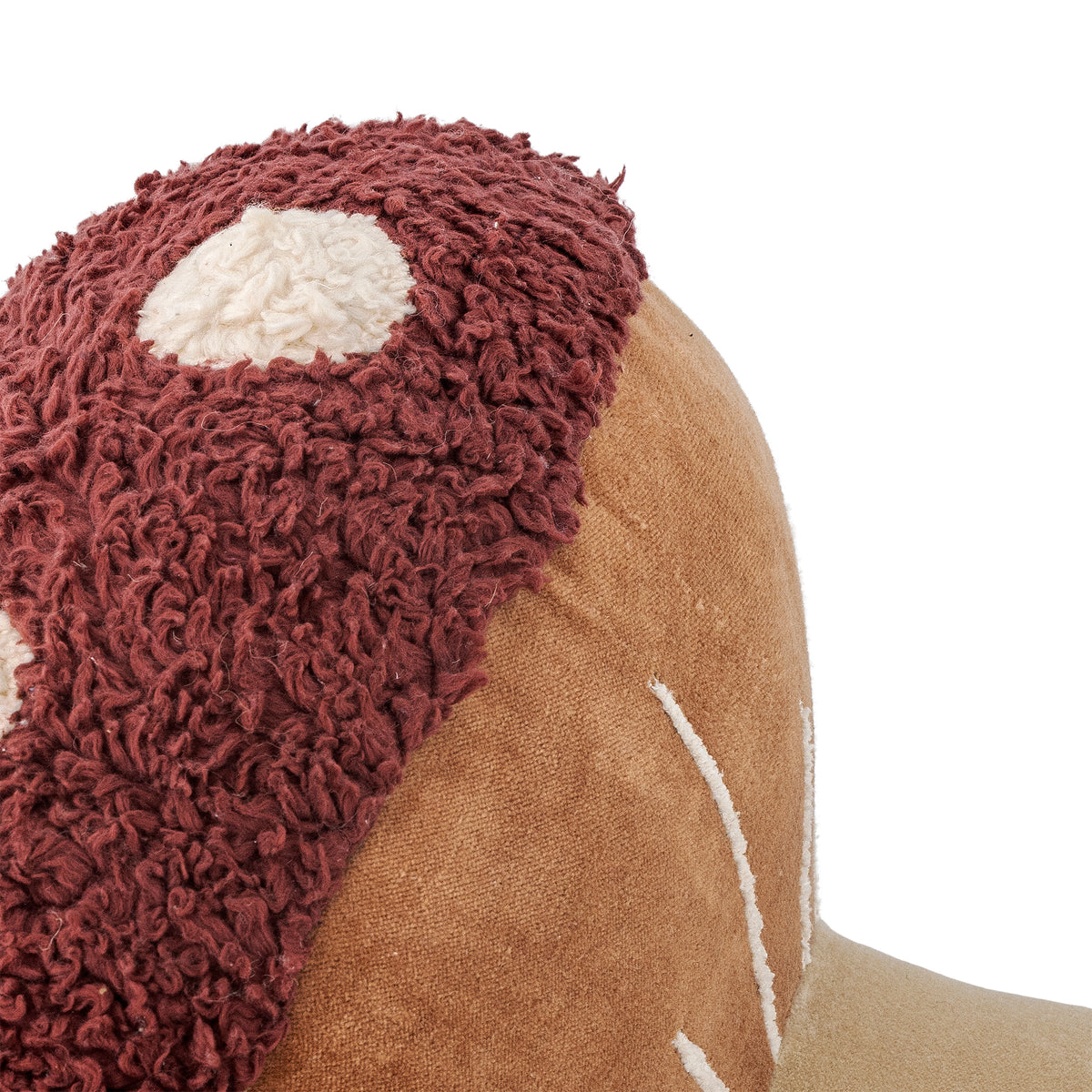 Mushroom Cushion, Red, Cotton
