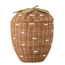 Laden Sie das Bild in den Galerie-Viewer, Pelino Basket w/Lid, Brown, Rattan